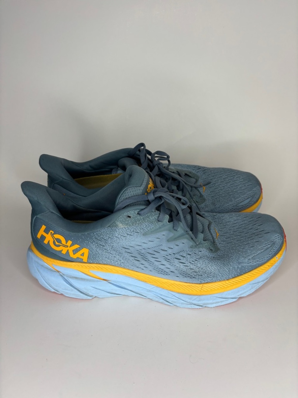 Hoka One One Clifton 8 Blue Running Sneakers 1119393 GBMS Men’s Size 48 US 13D